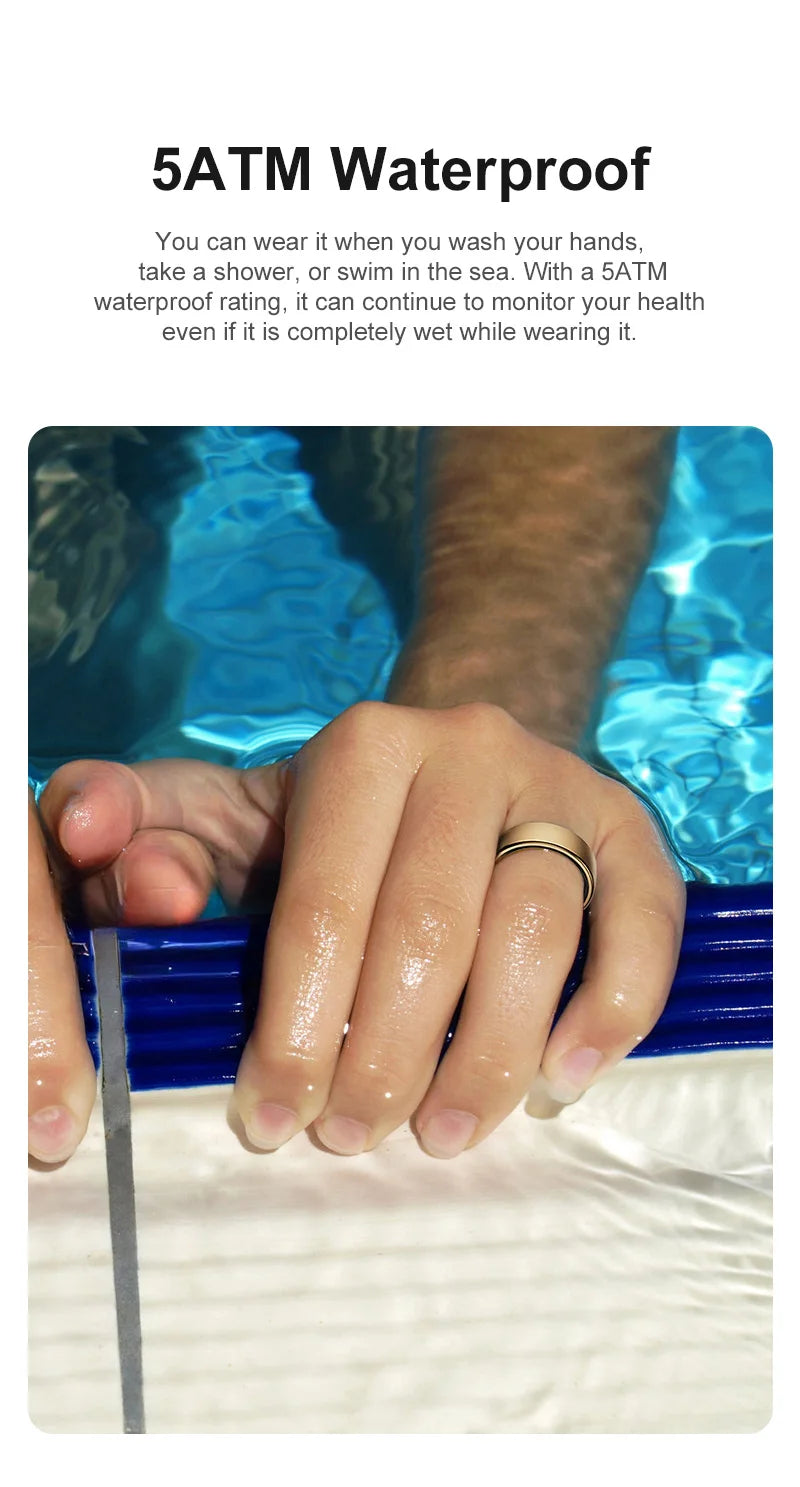 Bague Connectée Uhoofit R10 — Santé, Sommeil, IP68 5ATM & Multi-Sport | Novatek Studio