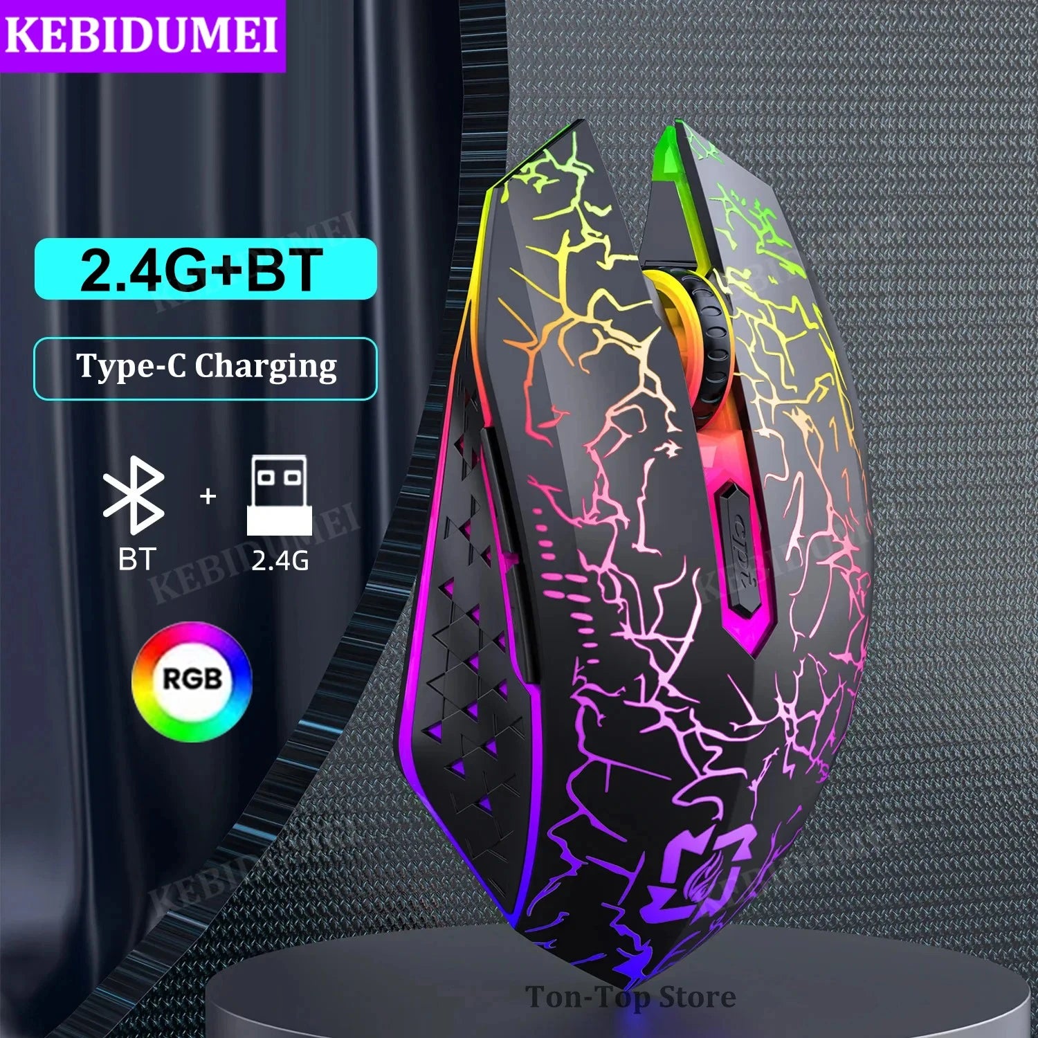 Souris Gaming Sans Fil Bluetooth 5.2 & 2.4GHz — 90H Autonomie, 3 DPI & USB-C | Novatek Studio