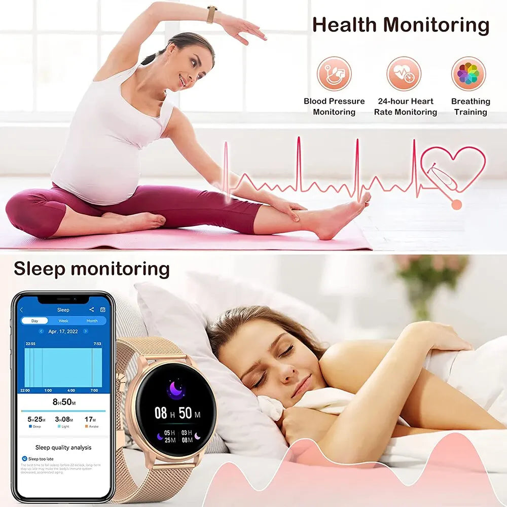 Smartwatch MEVADEN — Appels BT, Santé, 5 Jours & Cadrans Personnalisables | Novatek Studio