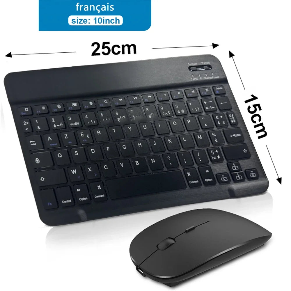 Clavier Bluetooth Mini 10" AZERTY — Rechargeable, Compatible Android/iOS/Windows | Novatek Studio