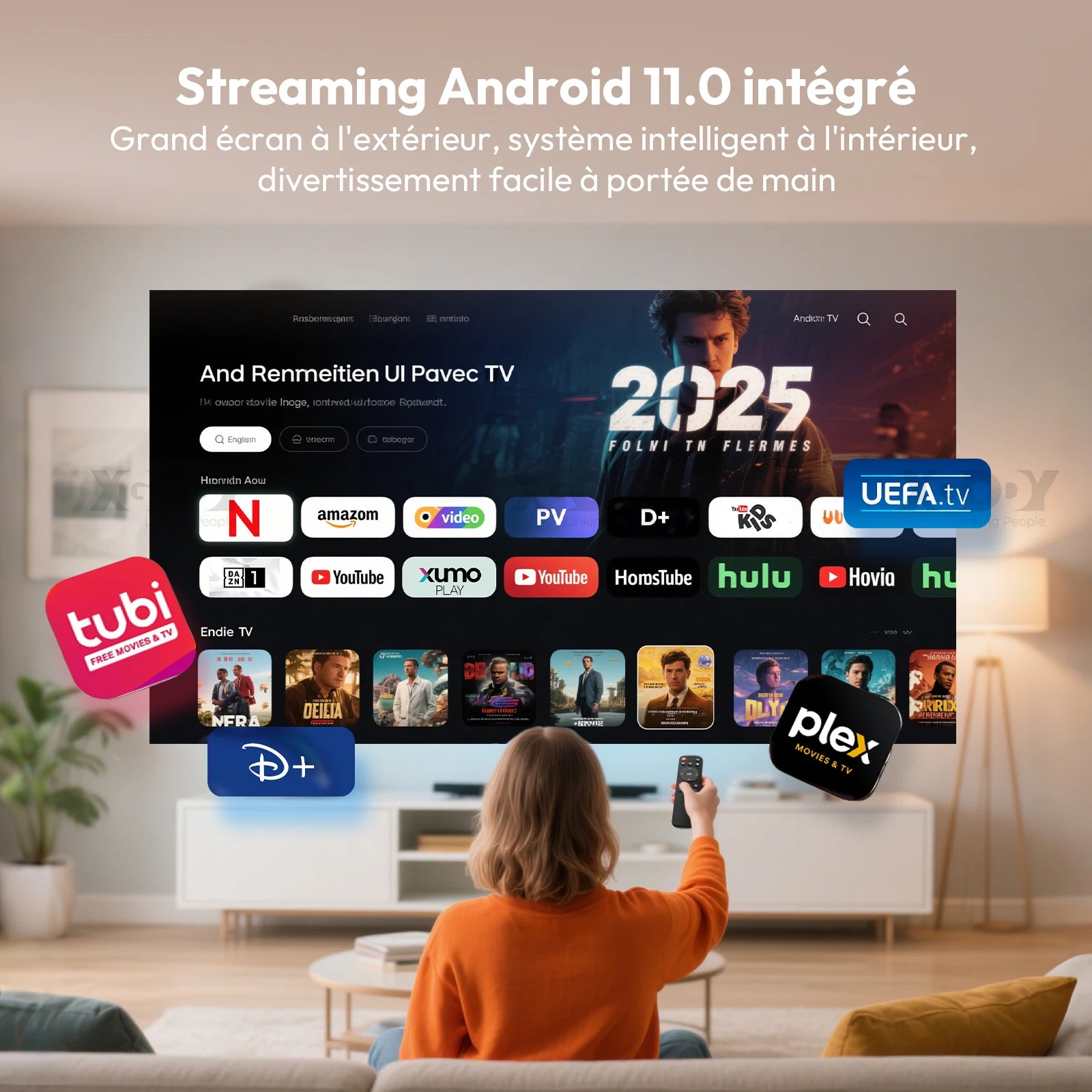Vidéoprojecteur XGODY Short-Focus 250 ANSI HD — 150 Pouces, Android & Correction Auto | Novatek Studio