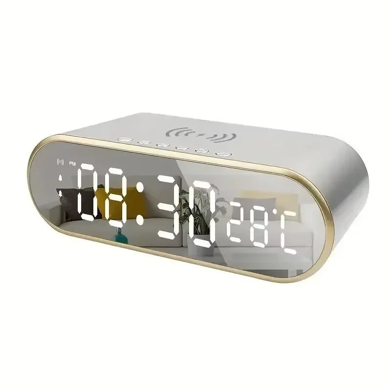 Chargeur Sans Fil 4 en 1 — 15W, Horloge, Lampe Nuit & Thermomètre | Novatek Studio