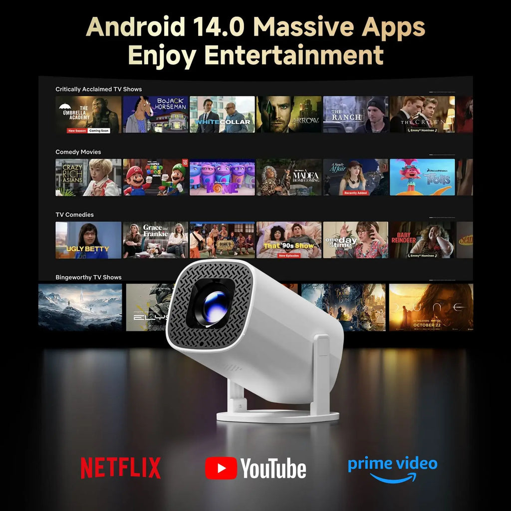 Vidéoprojecteur Portable Topsion HD 720p — 180 ANSI, Android, Bluetooth & 120 Pouces | Novatek Studio