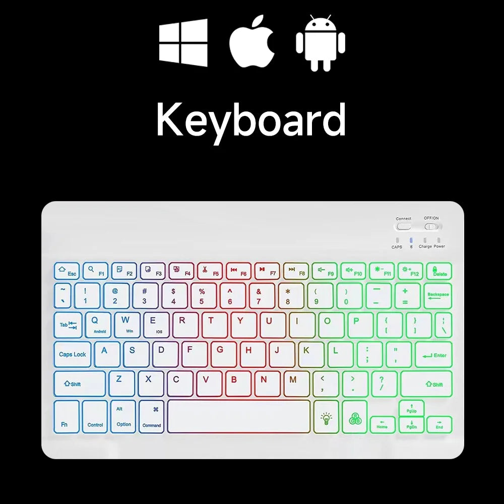 Clavier Bluetooth Mini RGB 10" — Rétroéclairé, Rechargeable & Compatible Tablette/PC | Novatek Studio
