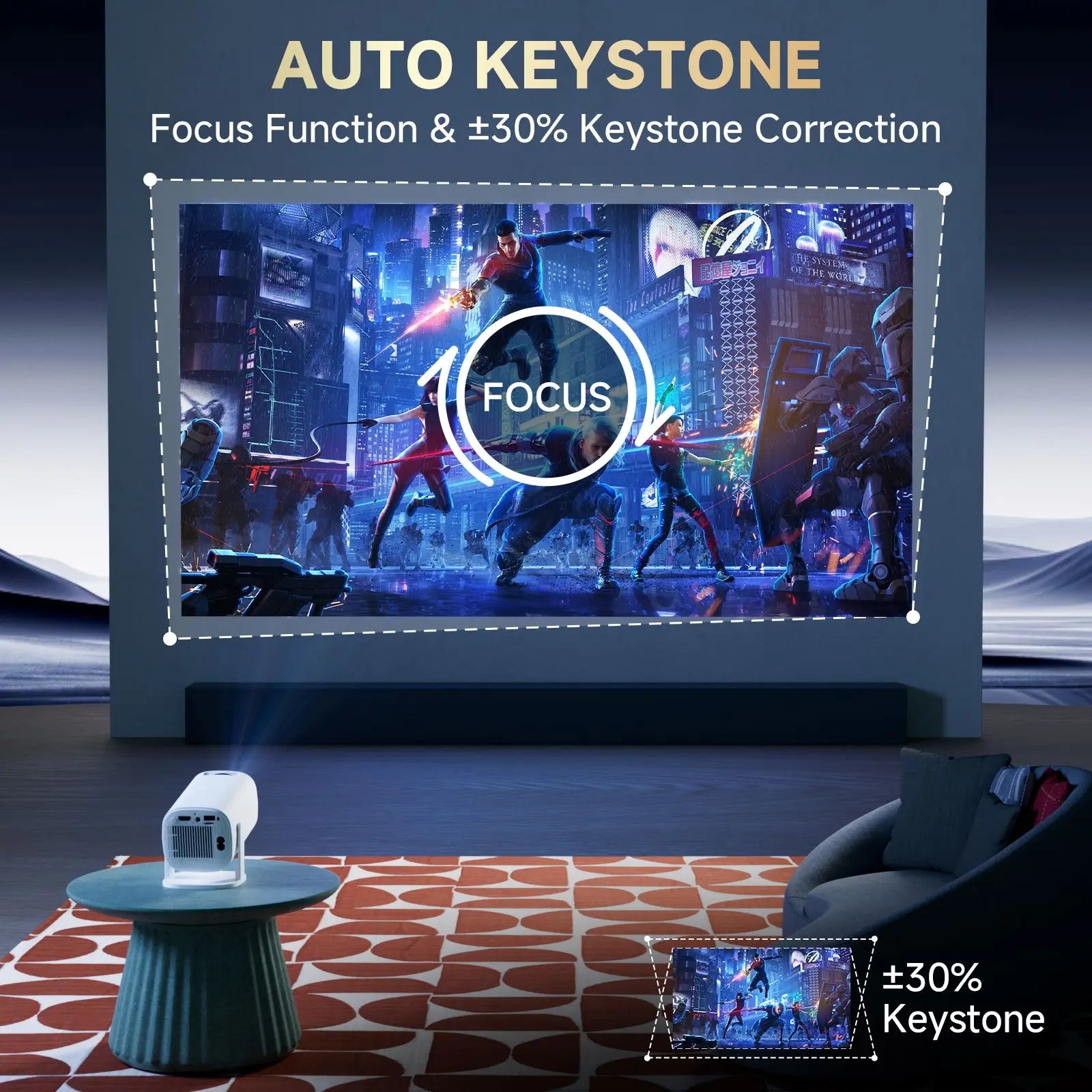 Vidéoprojecteur Portable Topsion HD 720p — 180 ANSI, Android, Bluetooth & 120 Pouces | Novatek Studio