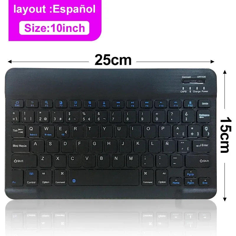 Clavier Bluetooth Mini 10" AZERTY — Rechargeable, Compatible Android/iOS/Windows | Novatek Studio