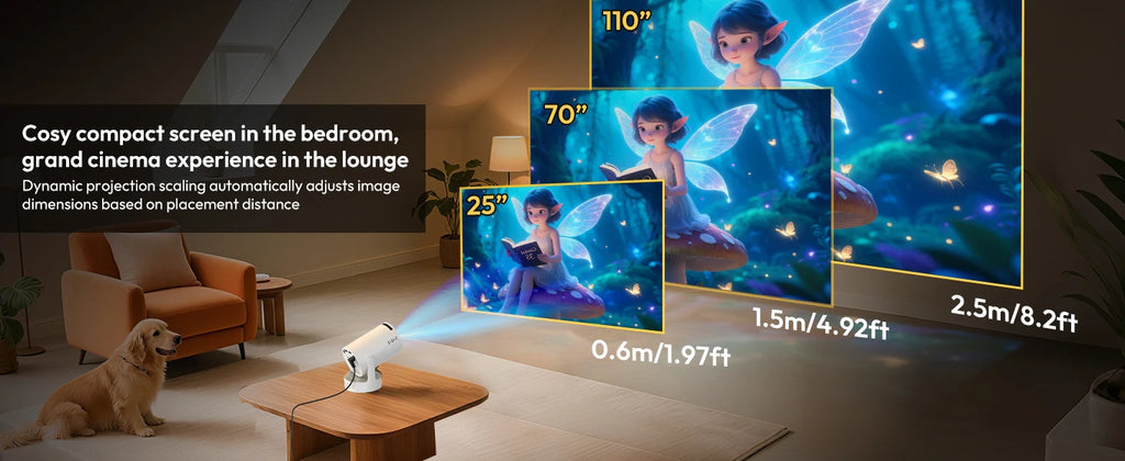 Vidéoprojecteur XGODY Short-Focus 250 ANSI HD — 150 Pouces, Android & Correction Auto | Novatek Studio