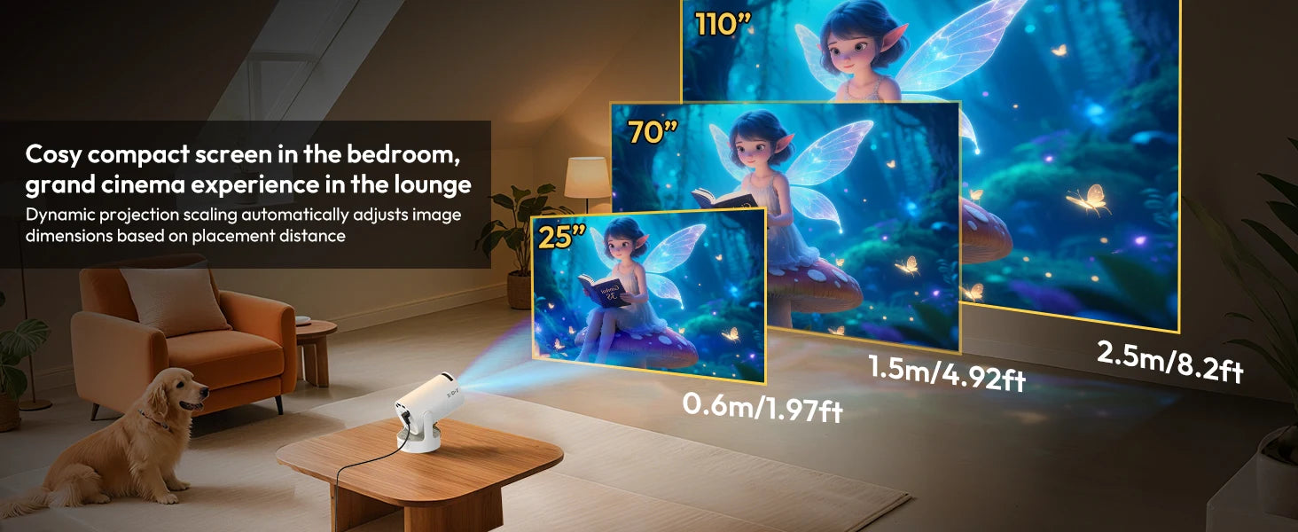 Vidéoprojecteur XGODY Short-Focus 250 ANSI HD — 150 Pouces, Android & Correction Auto | Novatek Studio