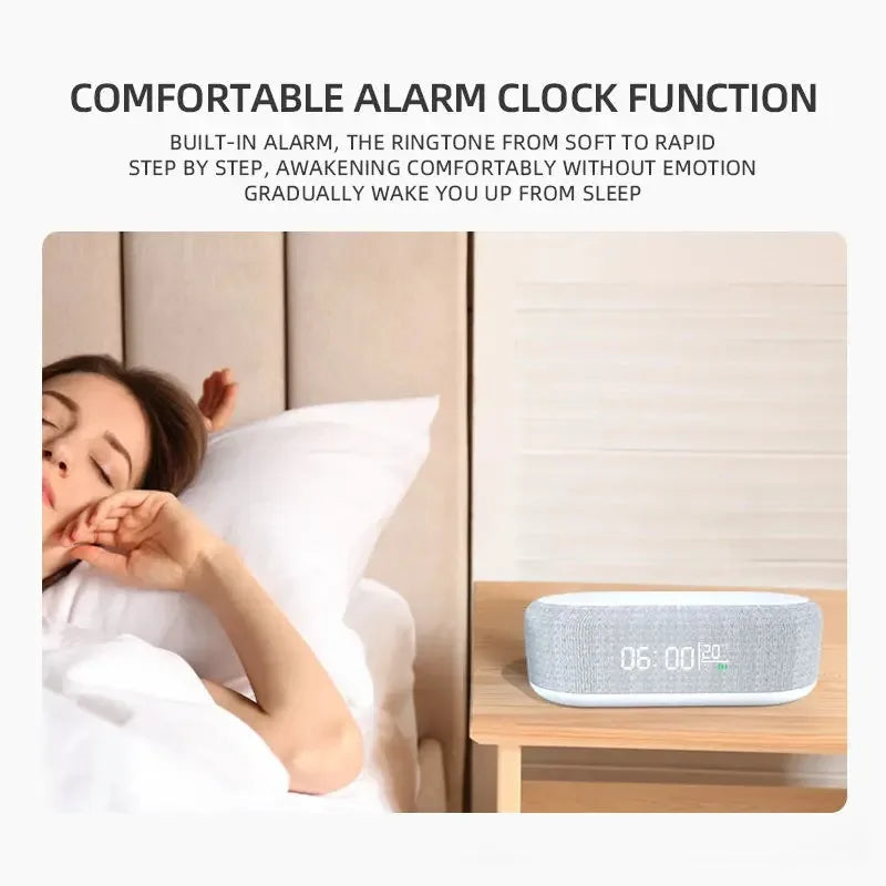 Chargeur Sans Fil 4 en 1 — 15W, Horloge, Lampe Nuit & Thermomètre | Novatek Studio