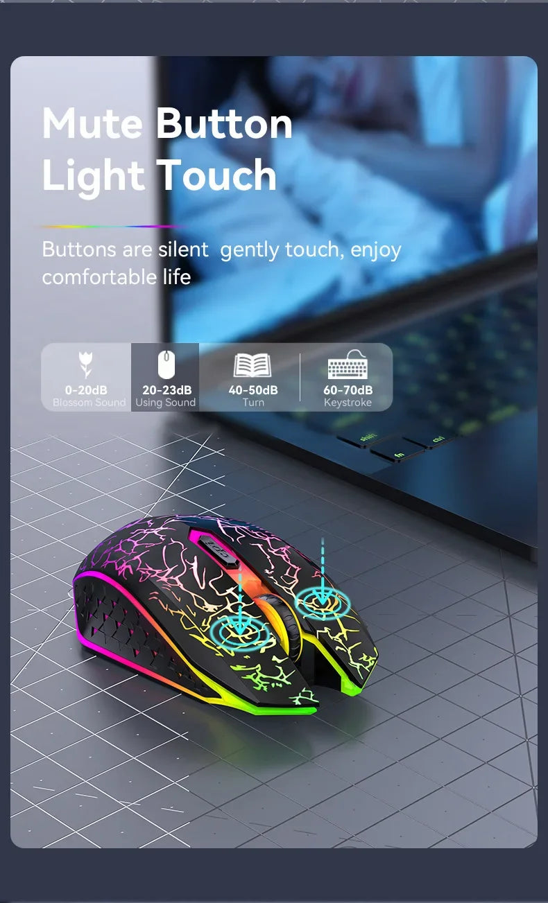 Souris Gaming Sans Fil Bluetooth 5.2 & 2.4GHz — 90H Autonomie, 3 DPI & USB-C | Novatek Studio