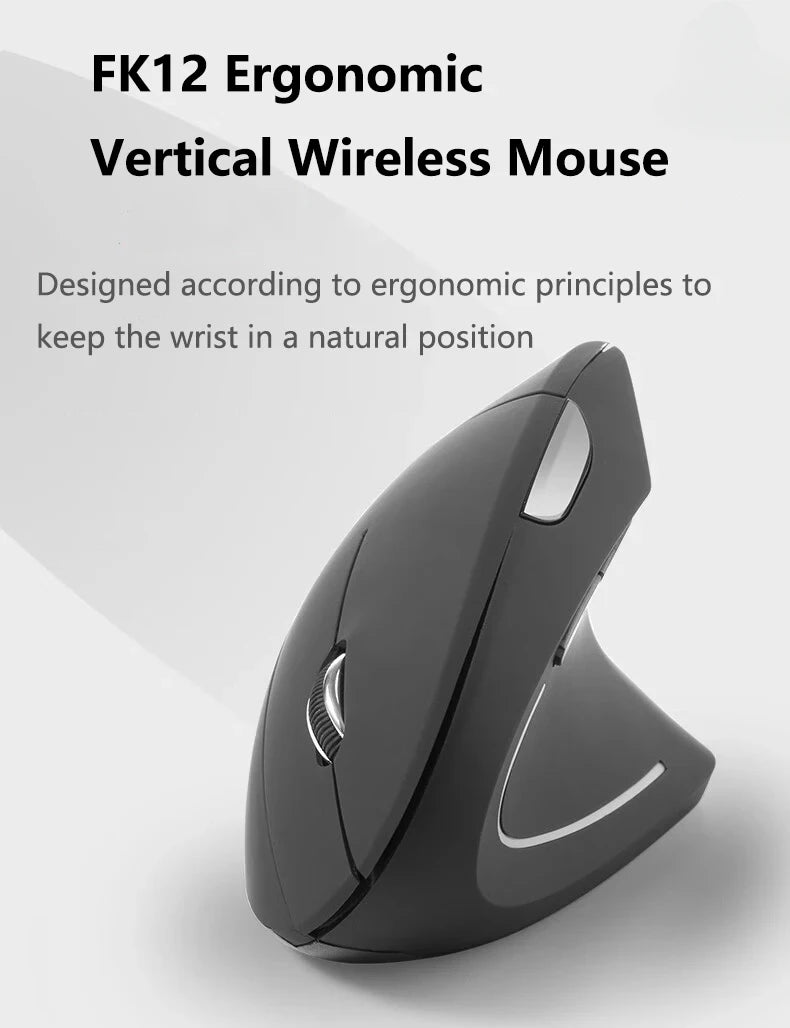 Souris Ergonomique Verticale Sans Fil — Rechargeable USB-C, 3 DPI & Silencieuse | Novatek Studio