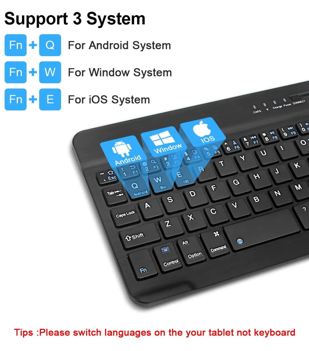 Clavier Bluetooth Mini 10" AZERTY — Rechargeable, Compatible Android/iOS/Windows | Novatek Studio