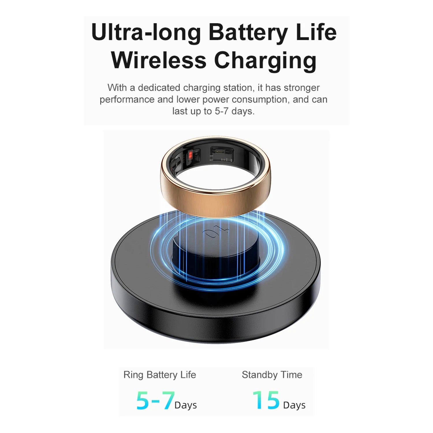 Bague Connectée Uhoofit R10 — Santé, Sommeil, IP68 5ATM & Multi-Sport | Novatek Studio