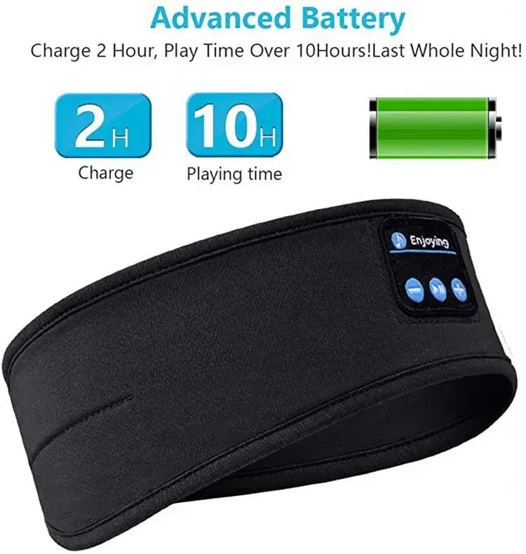 Bandeau Sommeil Bluetooth 5.0 — Écouteurs Intégrés, Masque Yeux & Sport | Novatek Studio