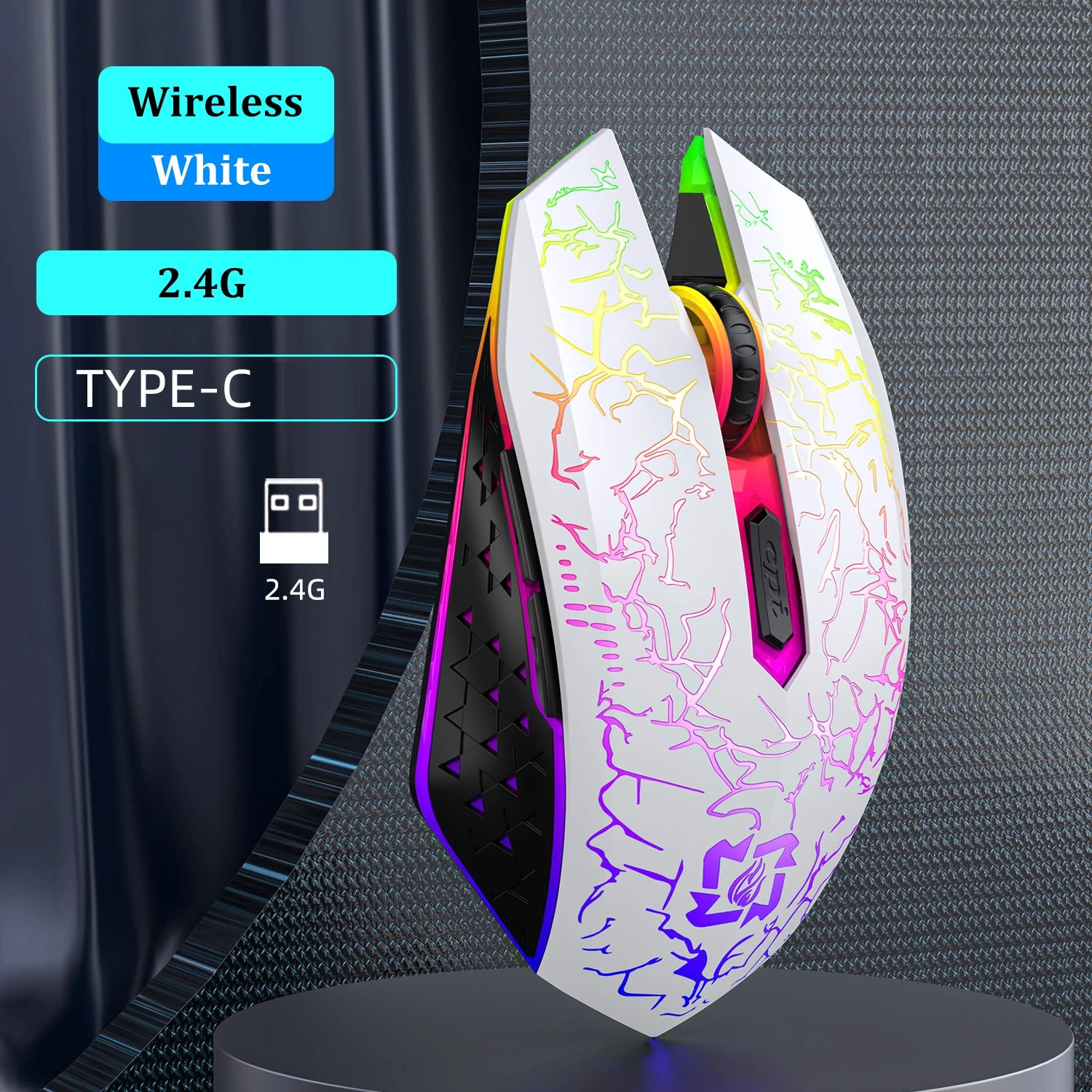 Souris Gaming Sans Fil Bluetooth 5.2 & 2.4GHz — 90H Autonomie, 3 DPI & USB-C | Novatek Studio