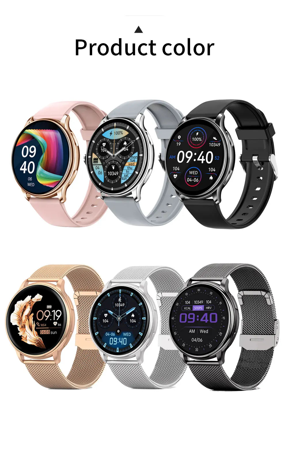 Smartwatch MEVADEN — Appels BT, Santé, 5 Jours & Cadrans Personnalisables | Novatek Studio