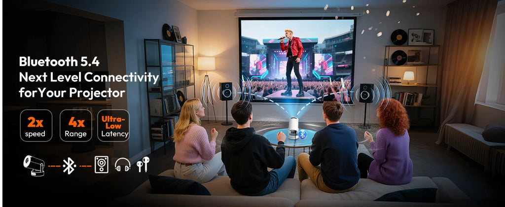 Vidéoprojecteur XGODY Short-Focus 250 ANSI HD — 150 Pouces, Android & Correction Auto | Novatek Studio