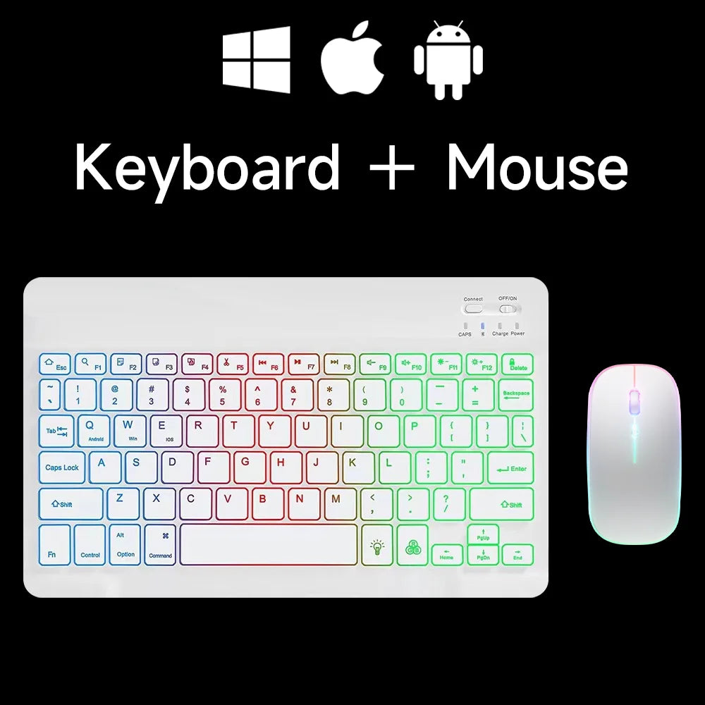 Clavier Bluetooth Mini RGB 10" — Rétroéclairé, Rechargeable & Compatible Tablette/PC | Novatek Studio