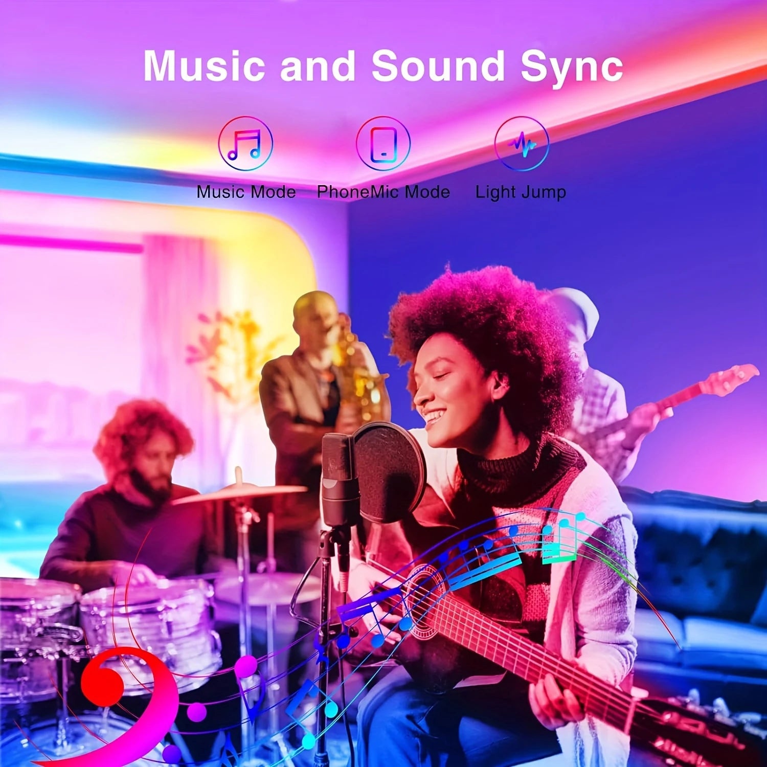 Ruban LED RGB Connecté — Contrôle APP, 16 LED/m, 5m à 30m pour Chambre & Salon | Novatek Studio