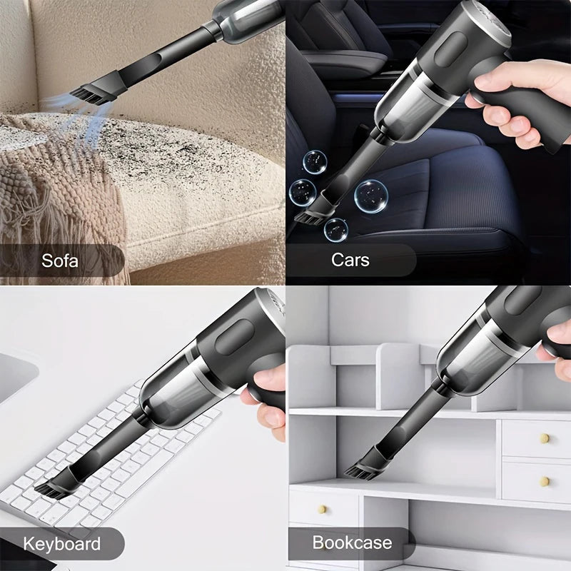 Aspirateur Portable Sans Fil 690 000Pa — 120W, Sec/Humide, Charge 2H & Brosse Multifonction | Novatek Studio