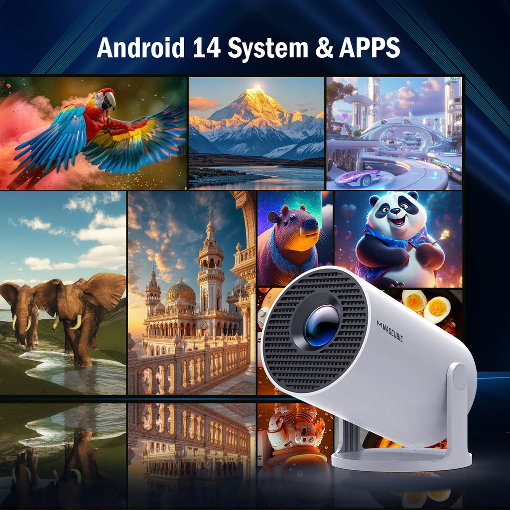 Vidéoprojecteur Magcubic HY300 Pro 290 ANSI — Android 14, WiFi 6, BT5.4 & 200 Pouces | Novatek Studio