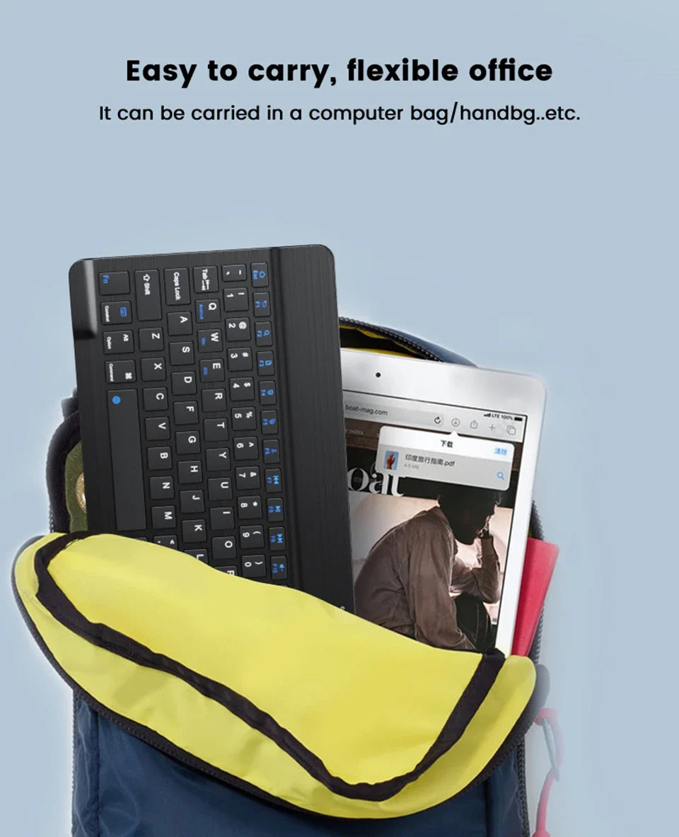 Clavier Bluetooth Mini 10" AZERTY — Rechargeable, Compatible Android/iOS/Windows | Novatek Studio