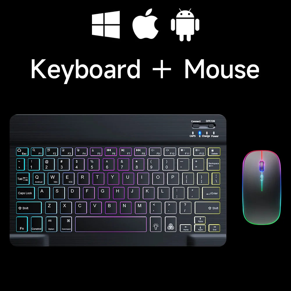 Clavier Bluetooth Mini RGB 10" — Rétroéclairé, Rechargeable & Compatible Tablette/PC | Novatek Studio