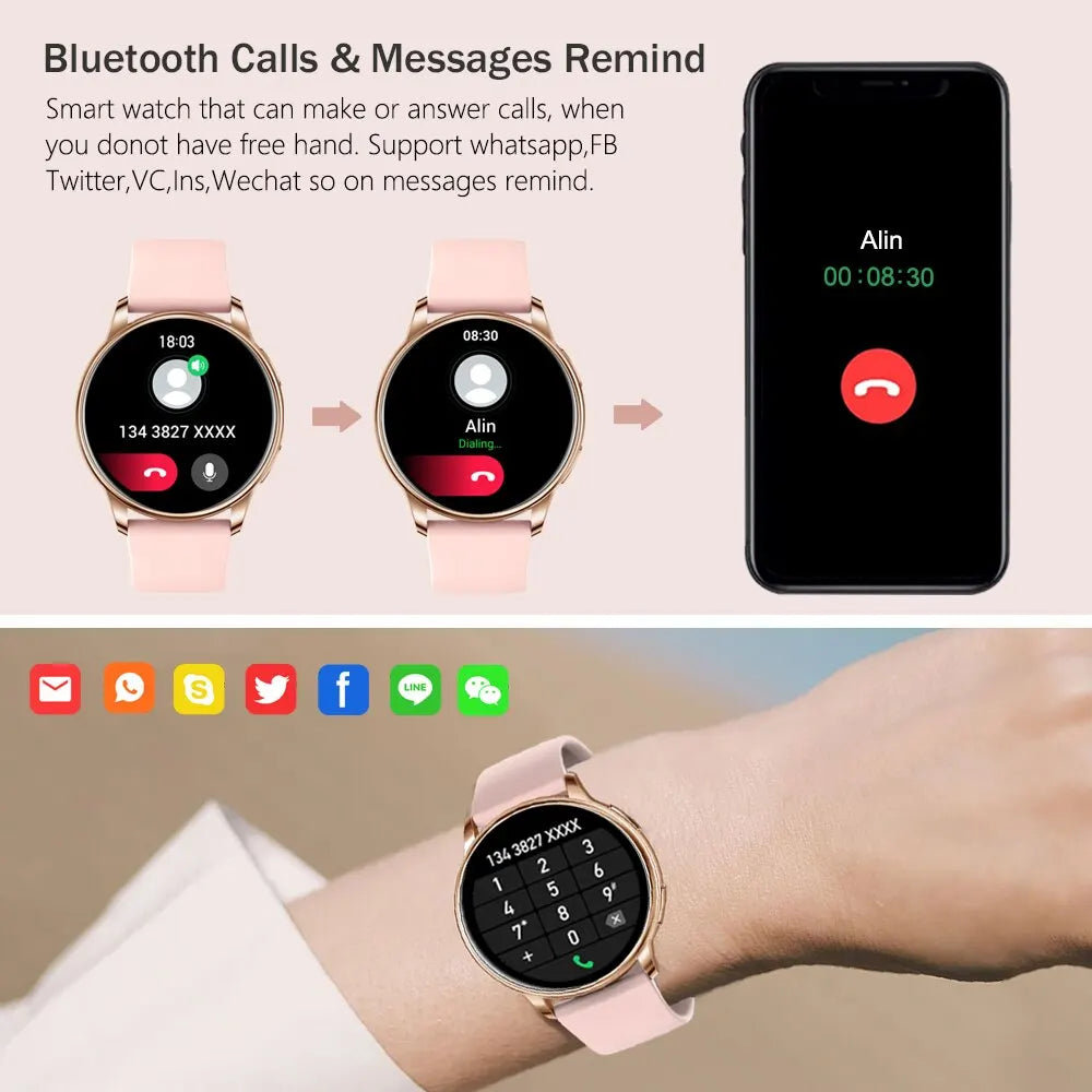 Smartwatch MEVADEN — Appels BT, Santé, 5 Jours & Cadrans Personnalisables | Novatek Studio