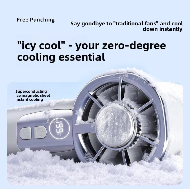 Mini Ventilateur Portable Rechargeable USB — 199 Vitesses & Refroidissement Semiconducteur | Novatek Studio