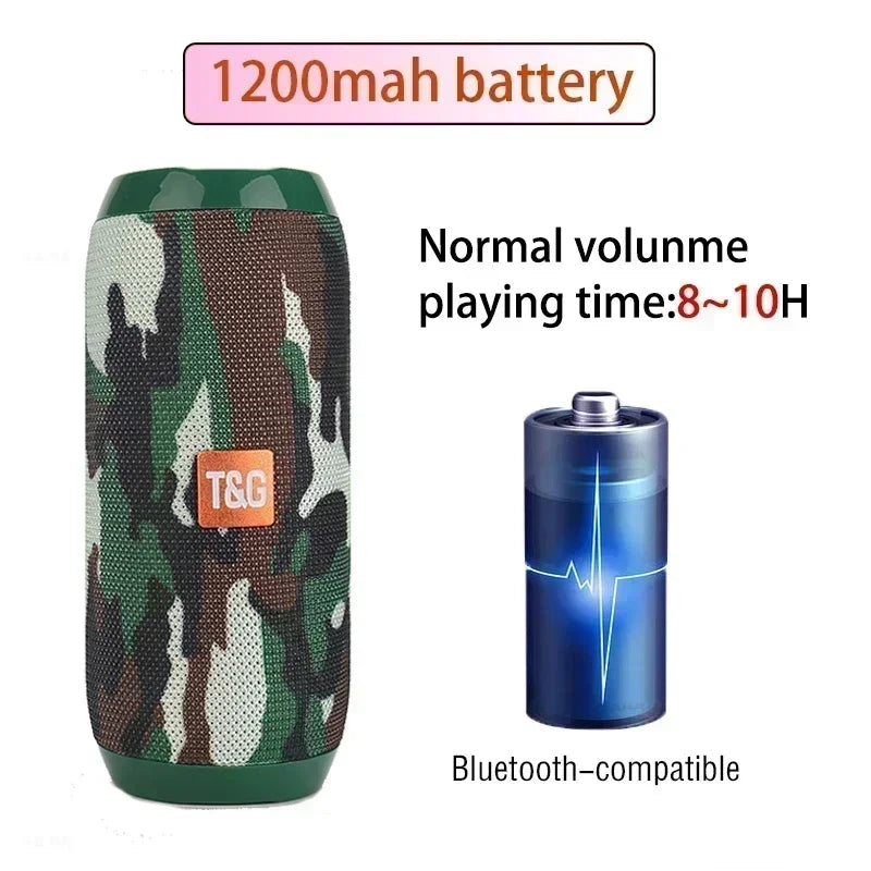 Enceinte Bluetooth Portable T&G — 10W Waterproof IPX5, FM Radio & 10H Autonomie | Novatek Studio