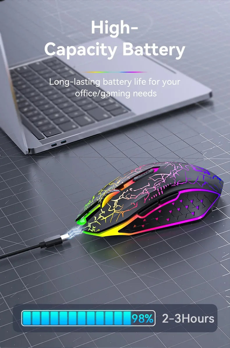 Souris Gaming Sans Fil Bluetooth 5.2 & 2.4GHz — 90H Autonomie, 3 DPI & USB-C | Novatek Studio