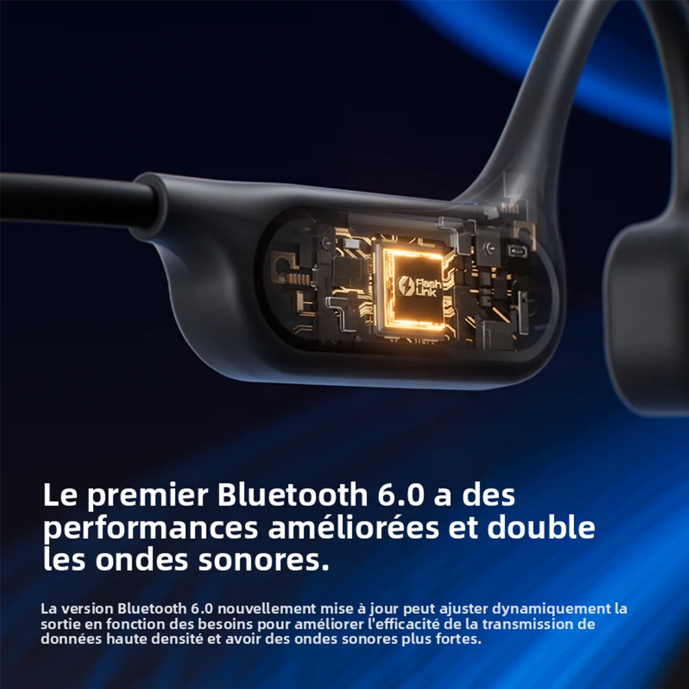 Écouteurs à Conduction Osseuse Sanag B33S — IPX8 Natation, 32Go & Bluetooth 5.3 | Novatek Studio