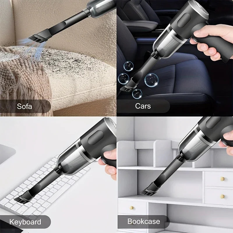 Aspirateur Portable Sans Fil 690 000Pa — 120W, Sec/Humide, Charge 2H & Brosse Multifonction | Novatek Studio